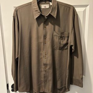 Olive Green shirt by Policy Designs size L